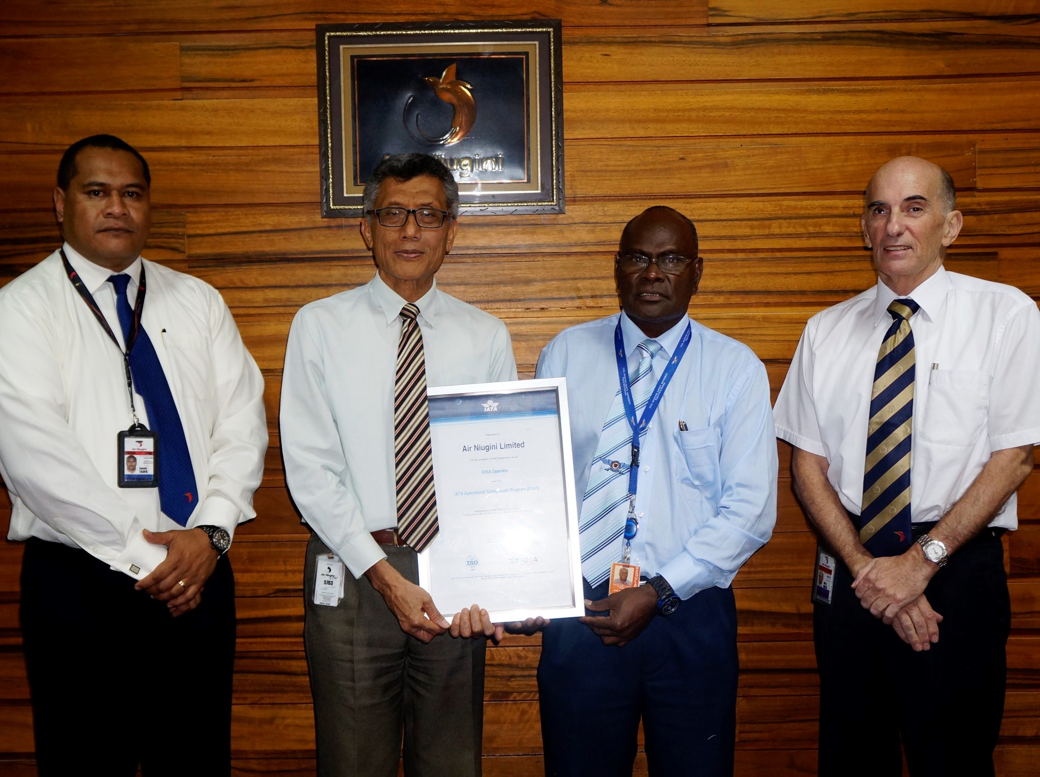 Air Niugini receives IOSA Certificate