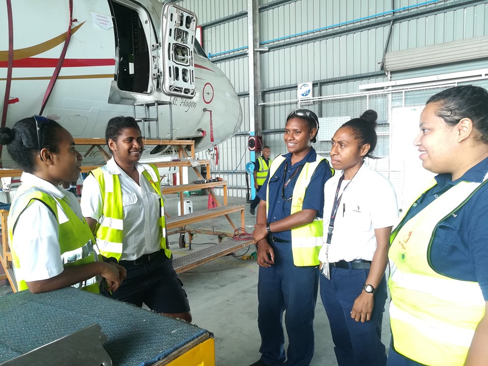 Air Niugini Female Aircraft Maintenance Engineers(AMEs)